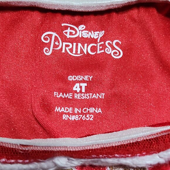 Disney Princess Christmas Red Dress 4T - Picture 5 of 5